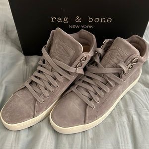 Rag & Bone light grey Kent high top sneakers